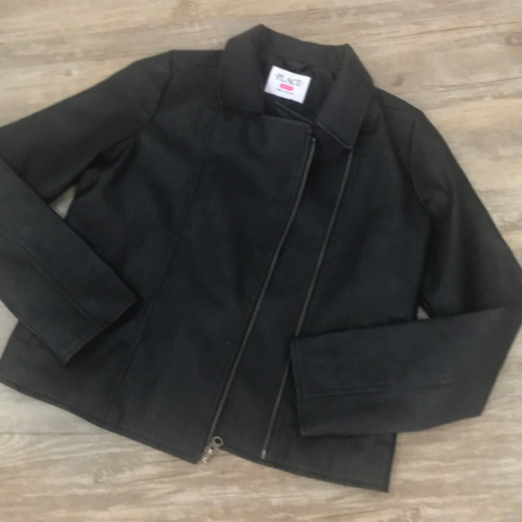 Black Leather Jacket Girls 14 - Picture 1 of 4